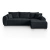 ECKSCHLAFSOFA Diana mt Bettkasten schwarz rechts - Schwarz, Textil (255/175cm) - Beautysofa