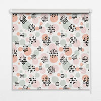 VNÚTORNÁ roleta - okenná roleta - roleta - 130x140 cm - Čierne bodkované záplaty - čierna, plast (130/140/0.5cm) - TULUP