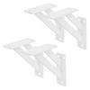 REGALTRÄGER 2er Set - Weiß, Metall (12/3/12cm) - ML-DESIGN