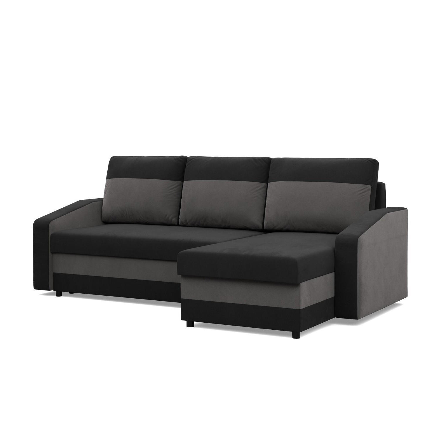ECKSOFA MIT SCHLAFFUNKTION ORION, Schwarz + Weiß - Multicolor, Textil (231/140cm)