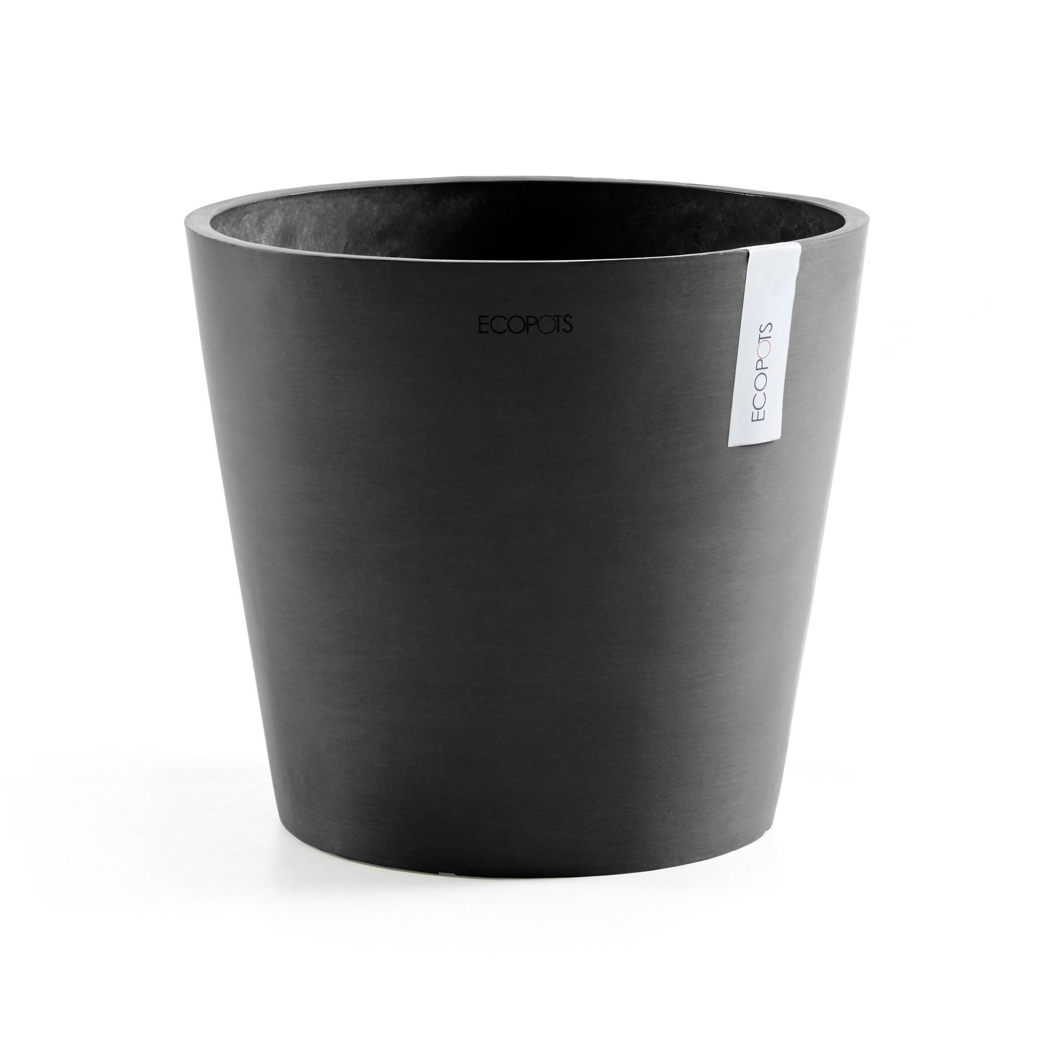 Ecopots Blumentopf Dunkelgrau 34.5 cm
