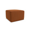 POUF Samt Stoff Orange - Terra cotta/Schwarz, Kunststoff/Textil (65/40/65cm) - Makamii