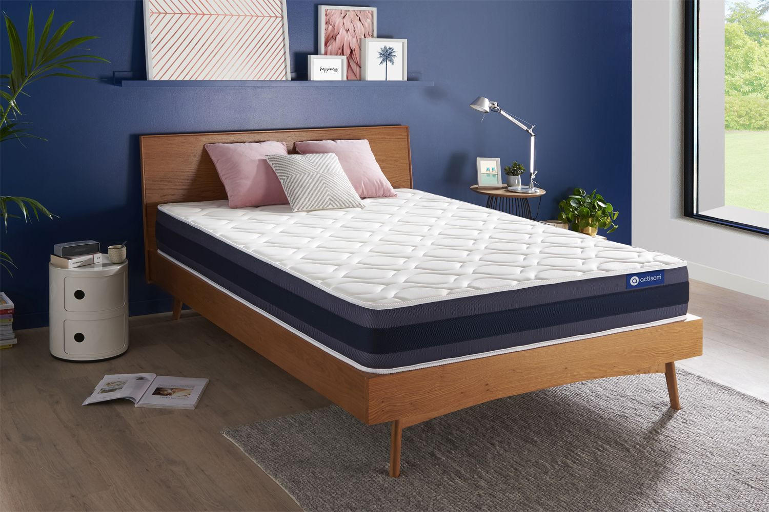 MATRATZE Actiflex morpho Taschenfederkern und Memory-Schaum 160 x 200 cm h1 - Weiß, Textil (160/200cm) - ACTISOM