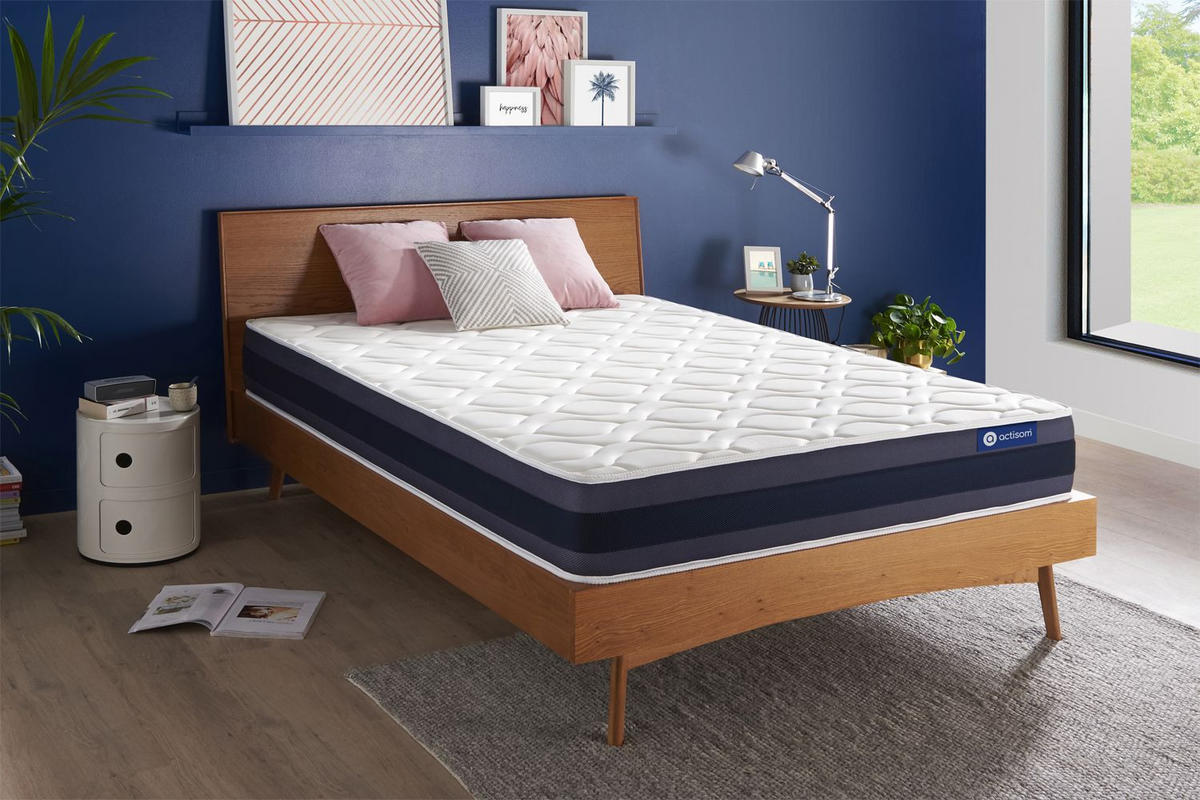 MATRATZE Actiflex morpho Taschenfederkern und Memory-Schaum 160 x 190 cm h1 - Weiß, Textil (160/190cm) - ACTISOM