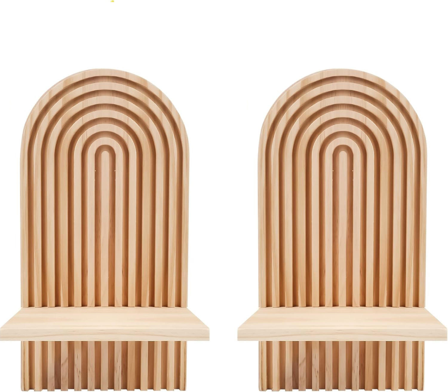 WANDBOARD Aus Holz, 2 Stück - Braun, Holz (18/35/13.1cm) - Kaket