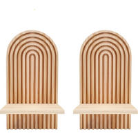 WANDBOARD Aus Holz, 2 Stück - Braun, Holz (18/35/13.1cm) - Kaket