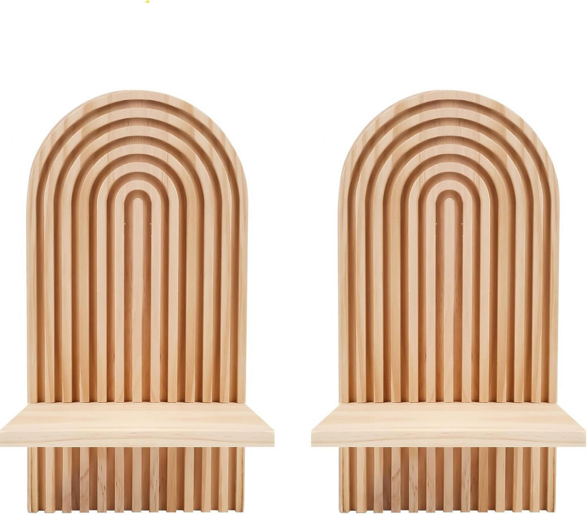 WANDBOARD Aus Holz, 2 Stück - Braun, Holz (18/35/13.1cm) - Kaket