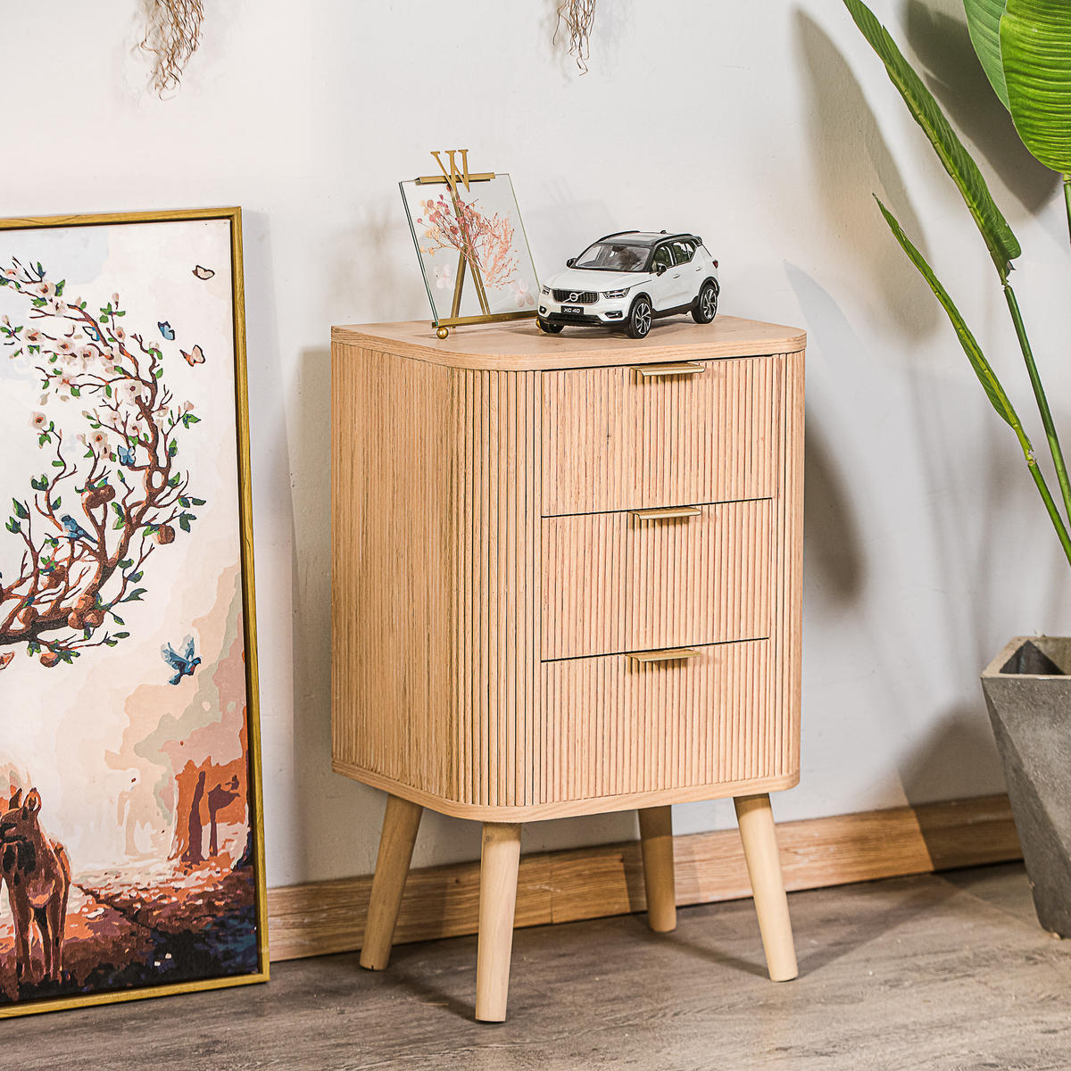 NACHTTISCH Rechteckig Braun 40 x 30 x 66 cm - Braun, Holz (40/66/30cm) - Nordlys