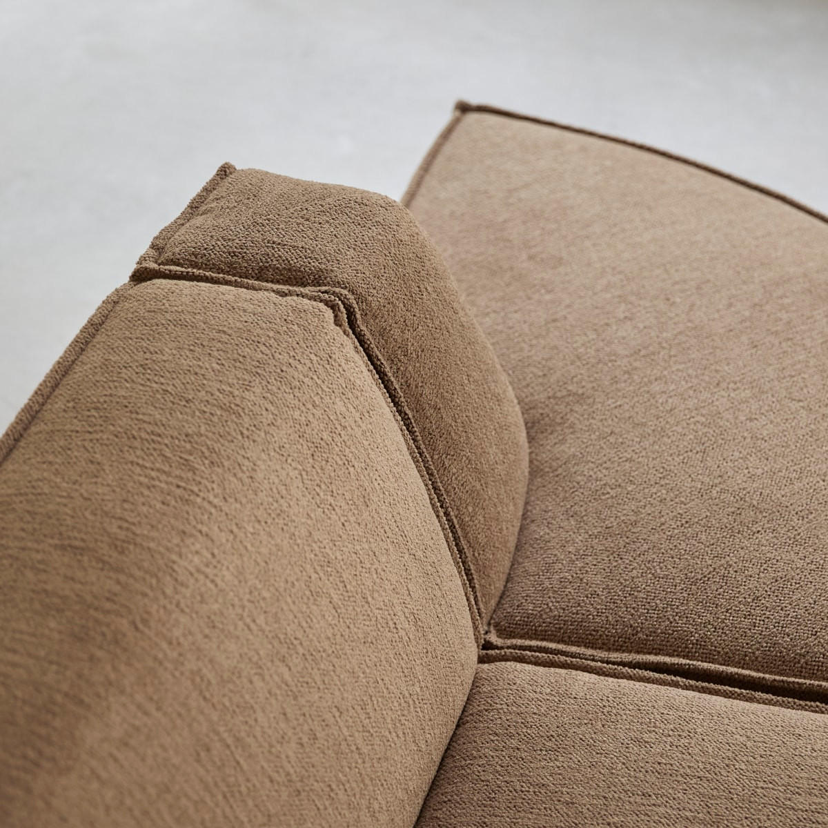 SOFA Dario Braun aus Stoff - Braun, Textil (186/75/93cm) - Tikamoon