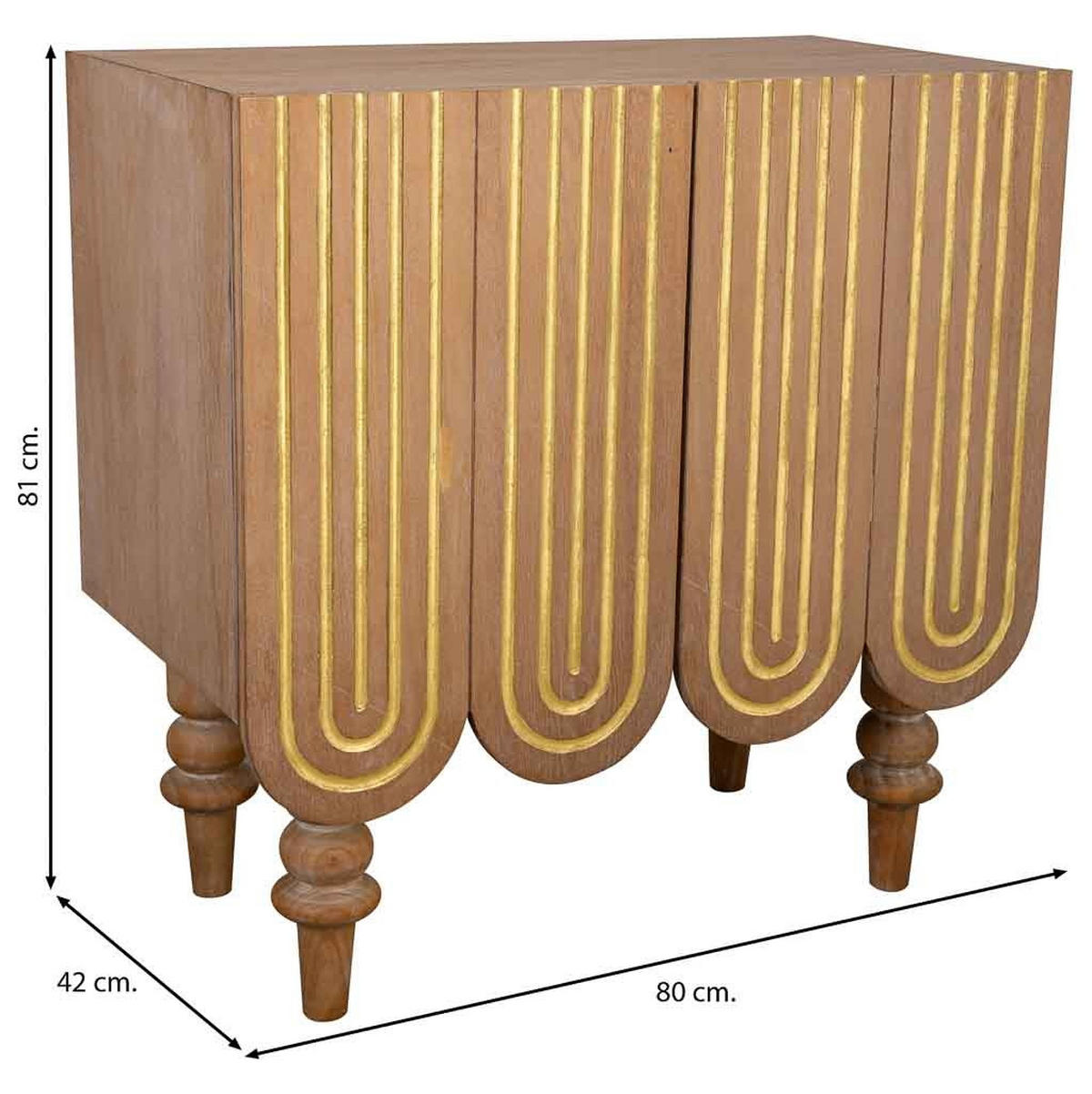 ANRICHTE aus Holz, Braun, 80x42x81 cm - Braun, Holz (80/81/42cm) - Wanderlust