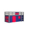 KINDERBETT Karolina 210x114x106 Massivholz Grau Textilset Domino - Dunkelblau/Grau, Holz (90/200cm) - 58aufmkessel