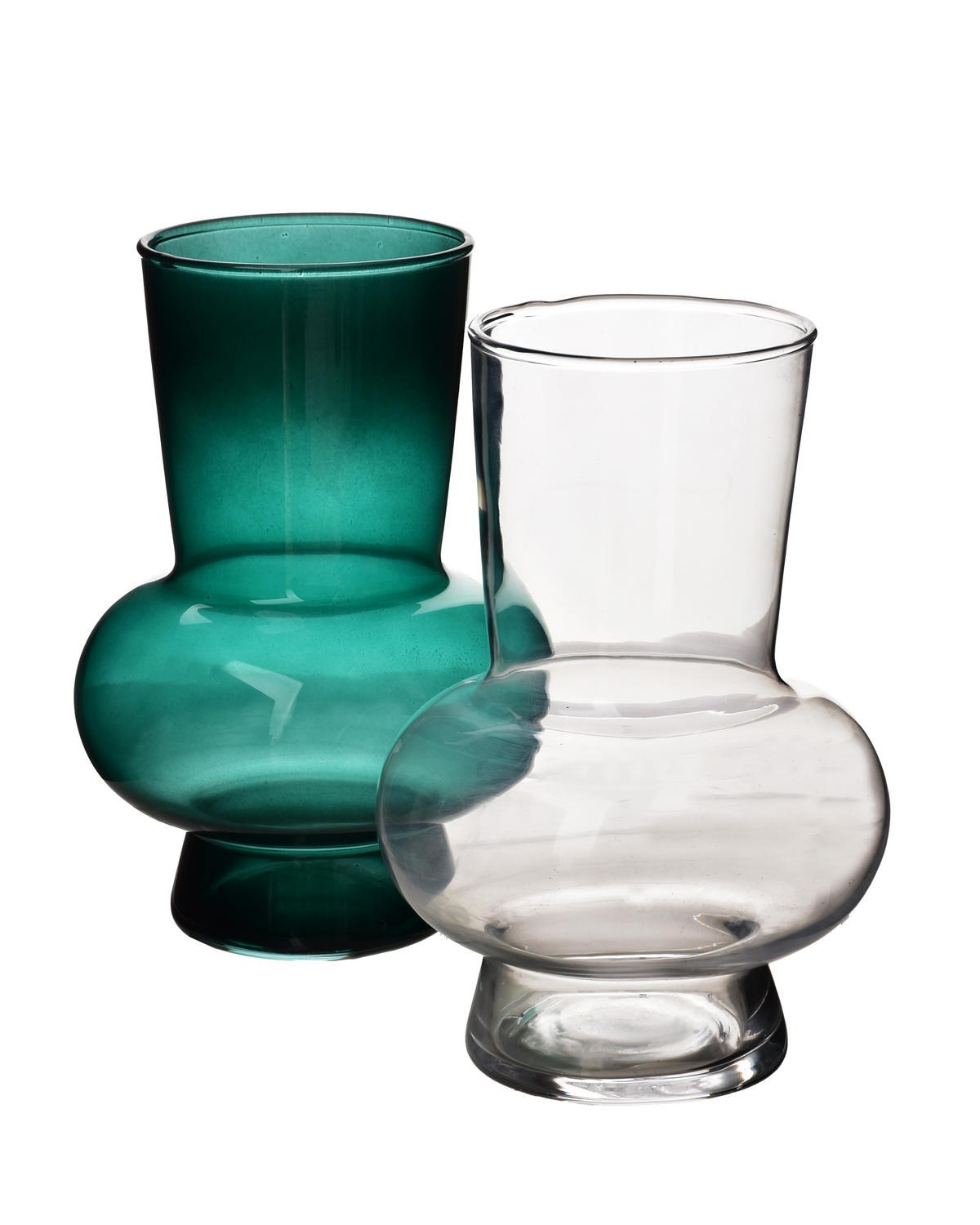VASE Serenite Grün Glas - Grün, Glas (18cm) - Mondex