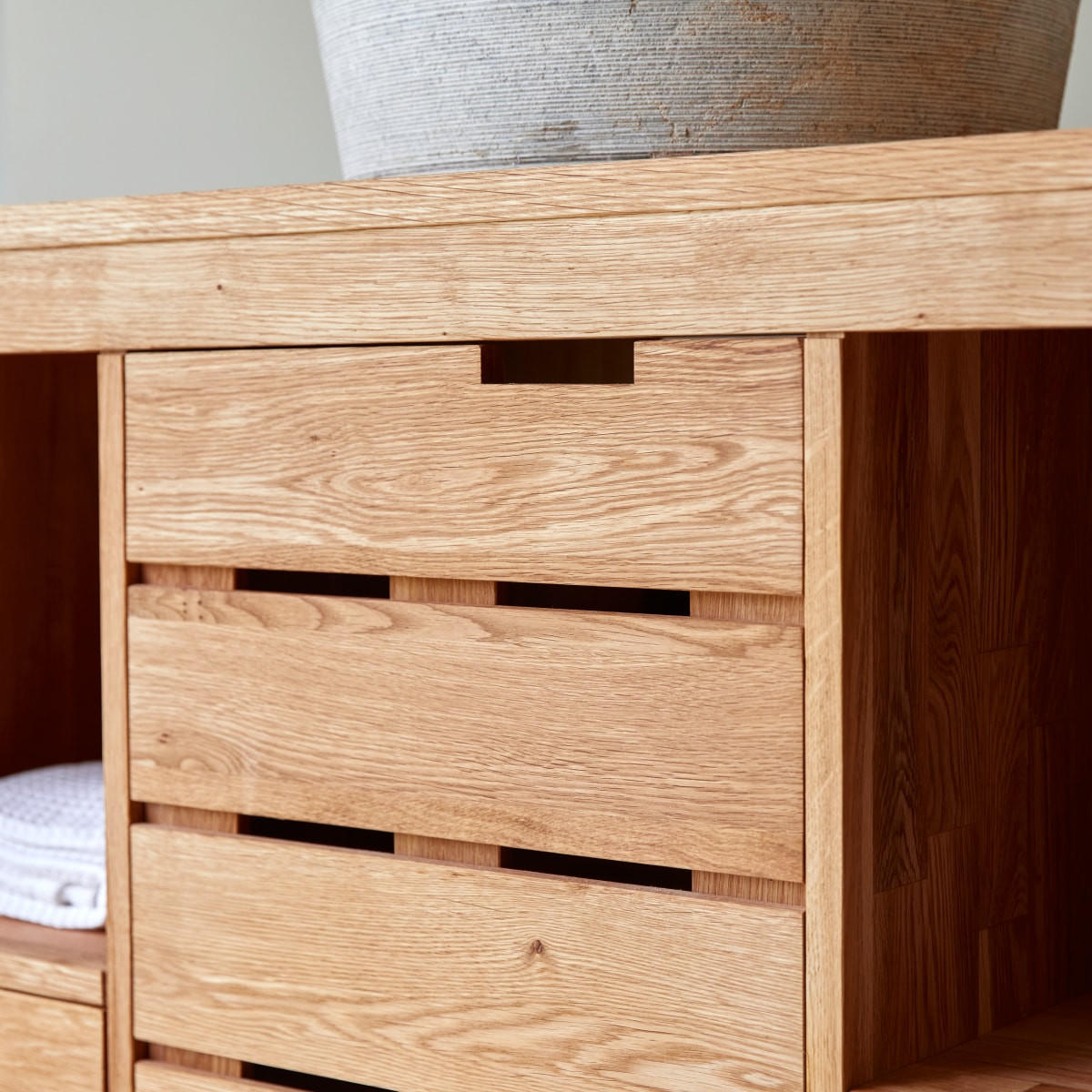 WASCHTISCHUNTERSCHRANK Serena Natur aus Eiche - Naturfarben, Holz (100/78/55cm) - Tikamoon