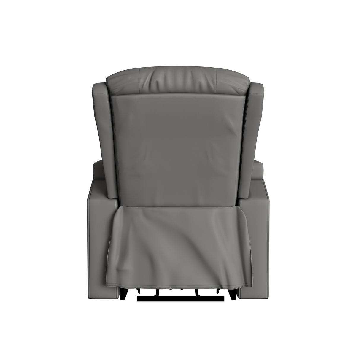 ELEKTRICKÉ masážne kreslo s funkciou vyhrievania, USB, sivé - sivá, drevo (93/105/102cm)