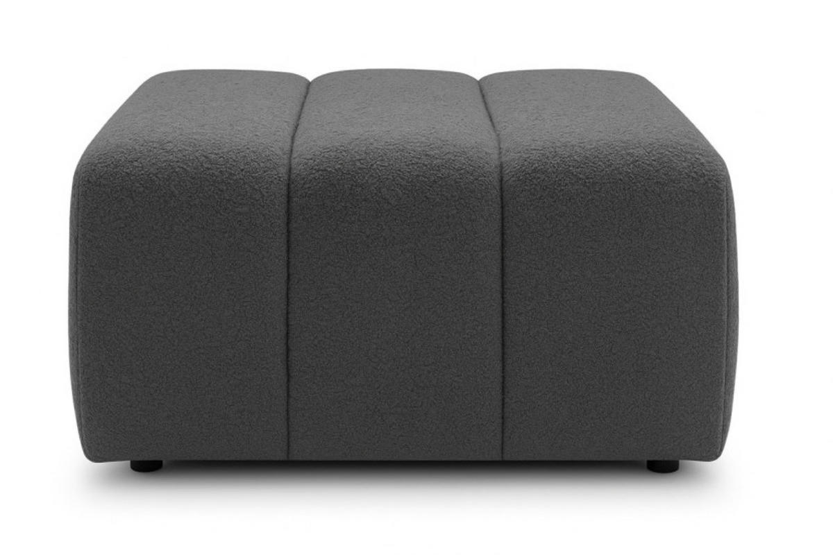 POUF Grau ALOO Gepolstert Boucle Lambi - Grau, Textil (82/41/75cm) - Sepro Meble