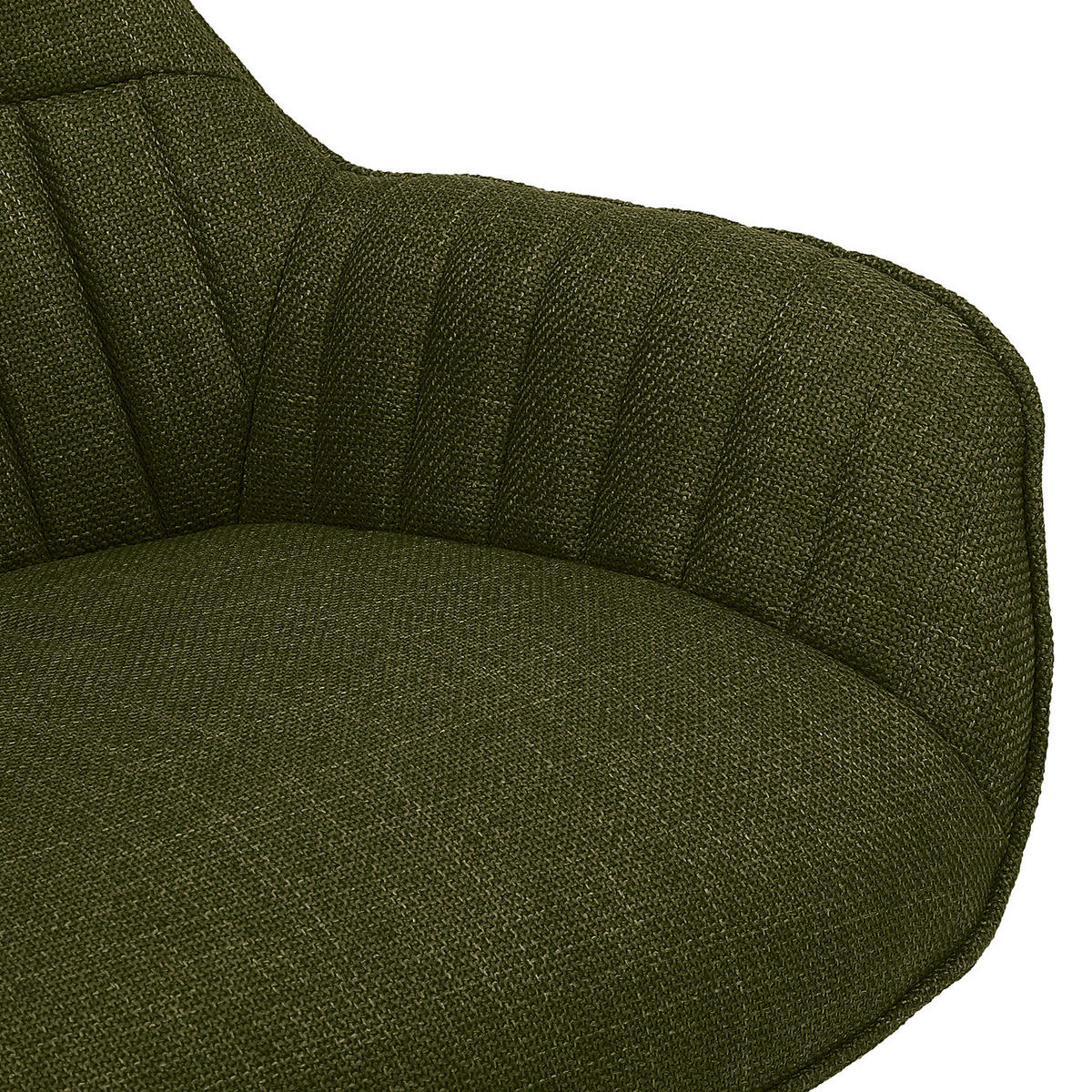 LOUNGESESSEL - Webstoff / Metall - Grün, Textil/Metall (77/81/83cm) - home24