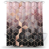 DUSCHVORHANG Polyester 100 x 180 cm schimmelresistent mit Haken Badezimmer - Multicolor, Textil (100/180cm) - MCBOSON