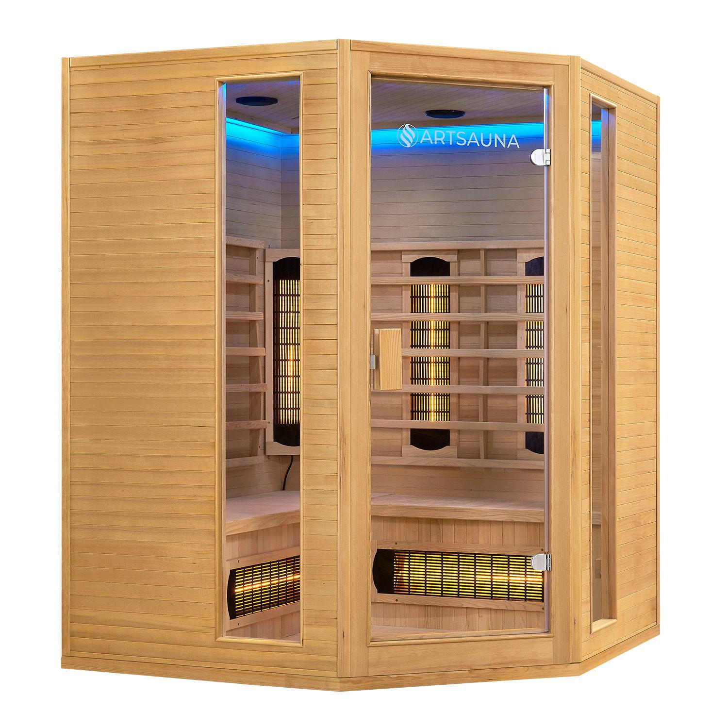 Thumbnail - Artsauna Infrarotkabine, Natur, Holz, 150x190x150 cm, Freizeit, Wellness, Infrarotkabinen
