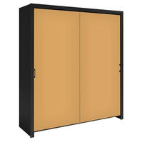 SCHIEBETÜRENSCHRANK - Kleiderschrank Sahara - 185 - Gelb - Gelb/Schwarz, Holzwerkstoff (185/206/60cm) - Möblo