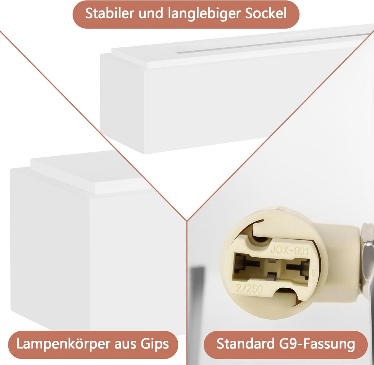 LED - WANDLEUCHTE Tiefthar 7.7/8.4/52.0 cm - Weiß, Metall (7.7/8.4/52cm) - ZMH