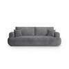 SOFA ausklappbar mit Bettkasten Ella aus strukturiertem Stoff grau 3 Sitzplätze - Grau, Textil (108/94/271cm) - Micadoni