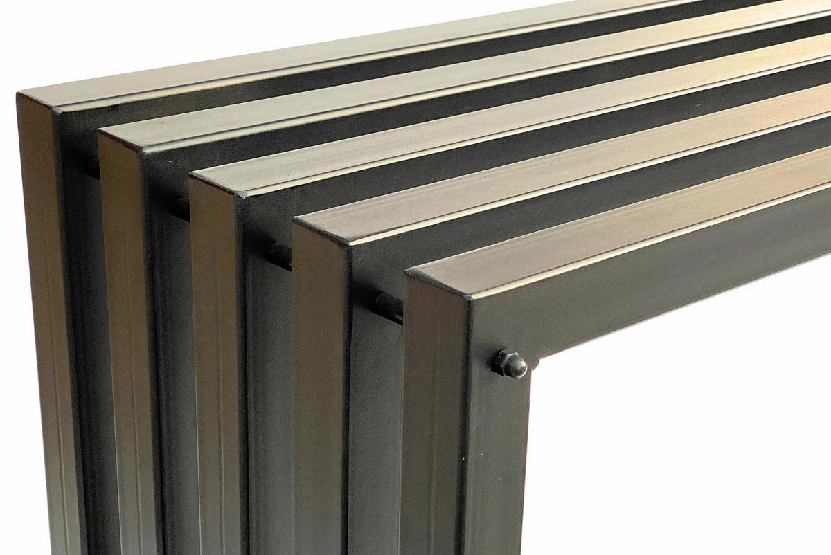 GARTENBANK Metall Wetterfest Schwarz 120 cm 96245 - Schwarz, Metall (117/43.5/37cm) - DanDiBo