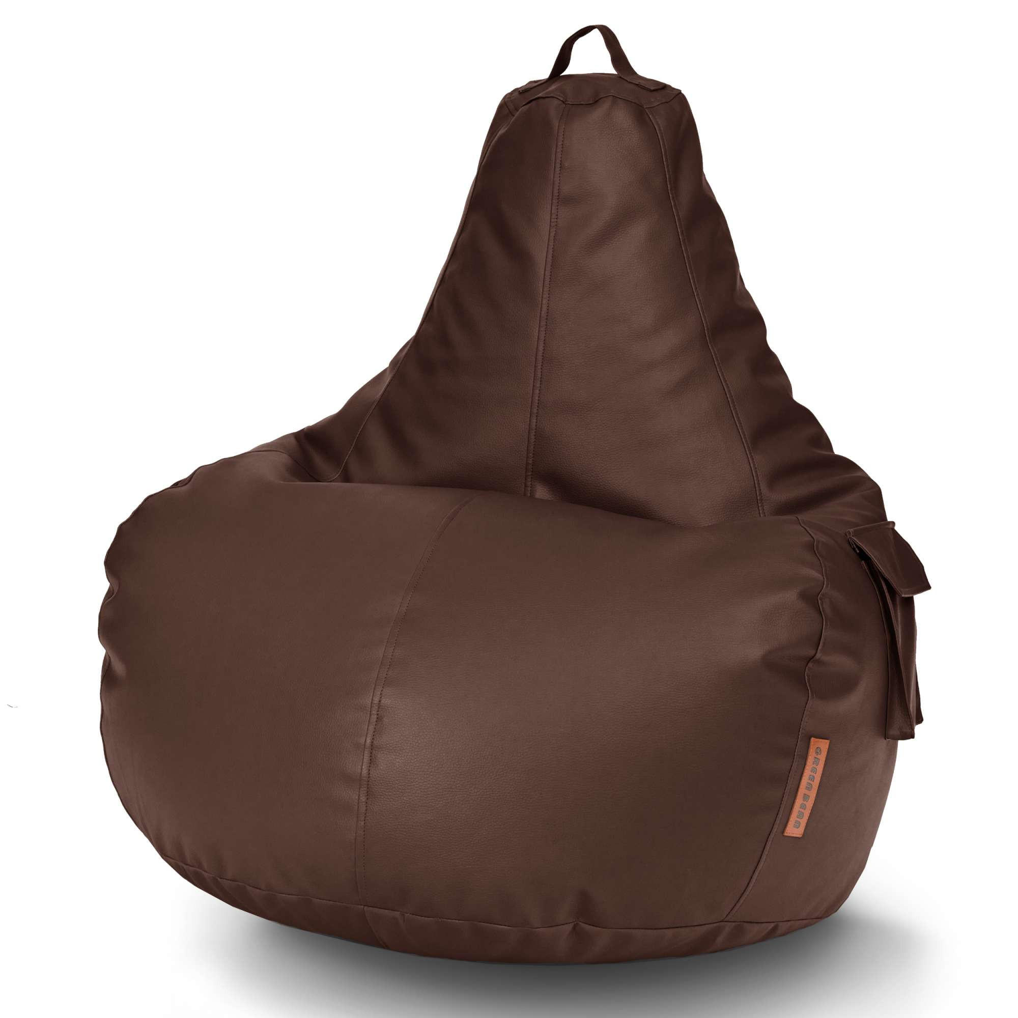 GAMING SITZSACK Cozy Kunstleder - Dunkelbraun, Textil (70/90/90cm) - Green Bean