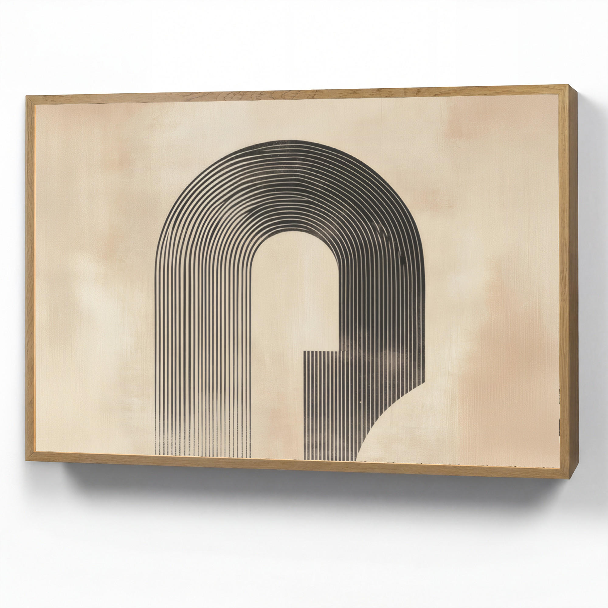 OnlyWow NÁSTĚNNÁ LAMPA S AKUMULÁTOREM Luk - Pruhy - Minimalistický - Černý 90x60 cm