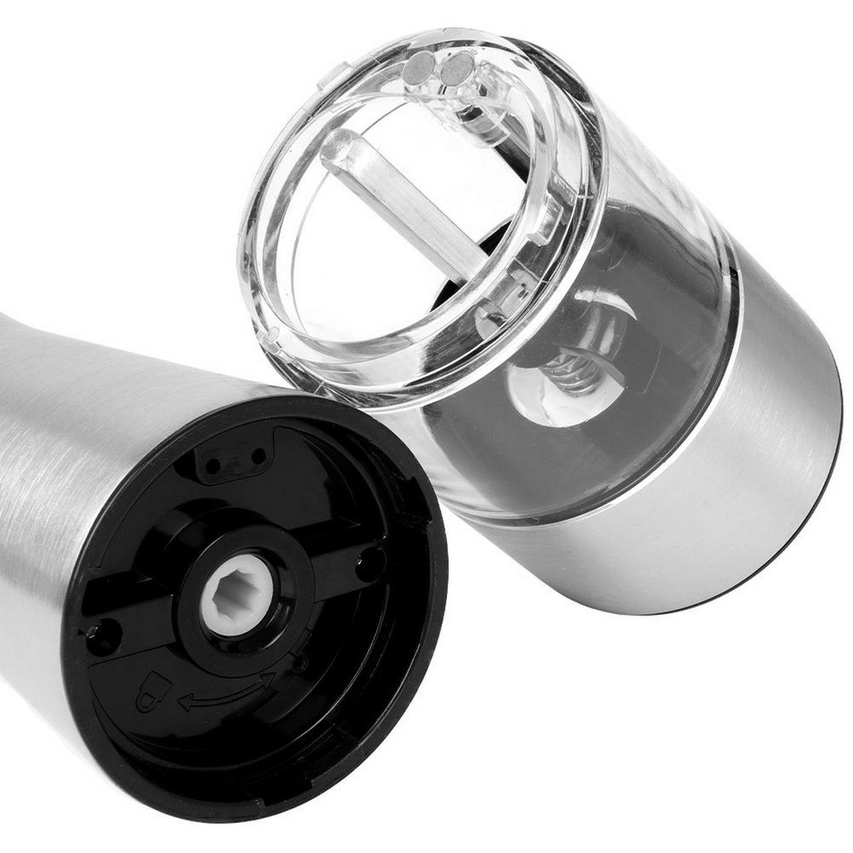 GEWÜRZMÜHLE-SET Silber - Silberfarben, Metall (5.5/21.5/5.5cm) - Orion 