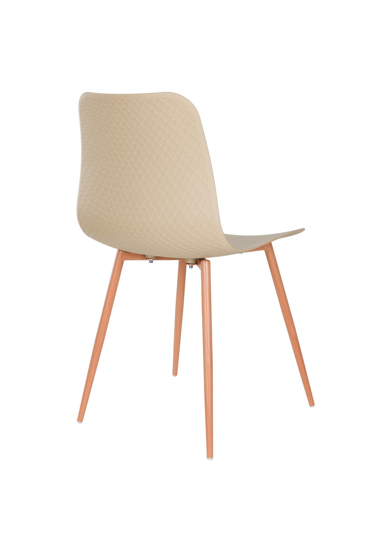 ESSZIMMERSTUHL Leon - Beige - 49/44/80 cm - 2er-Set - Beige, Metall (44/80/49cm) - Novel