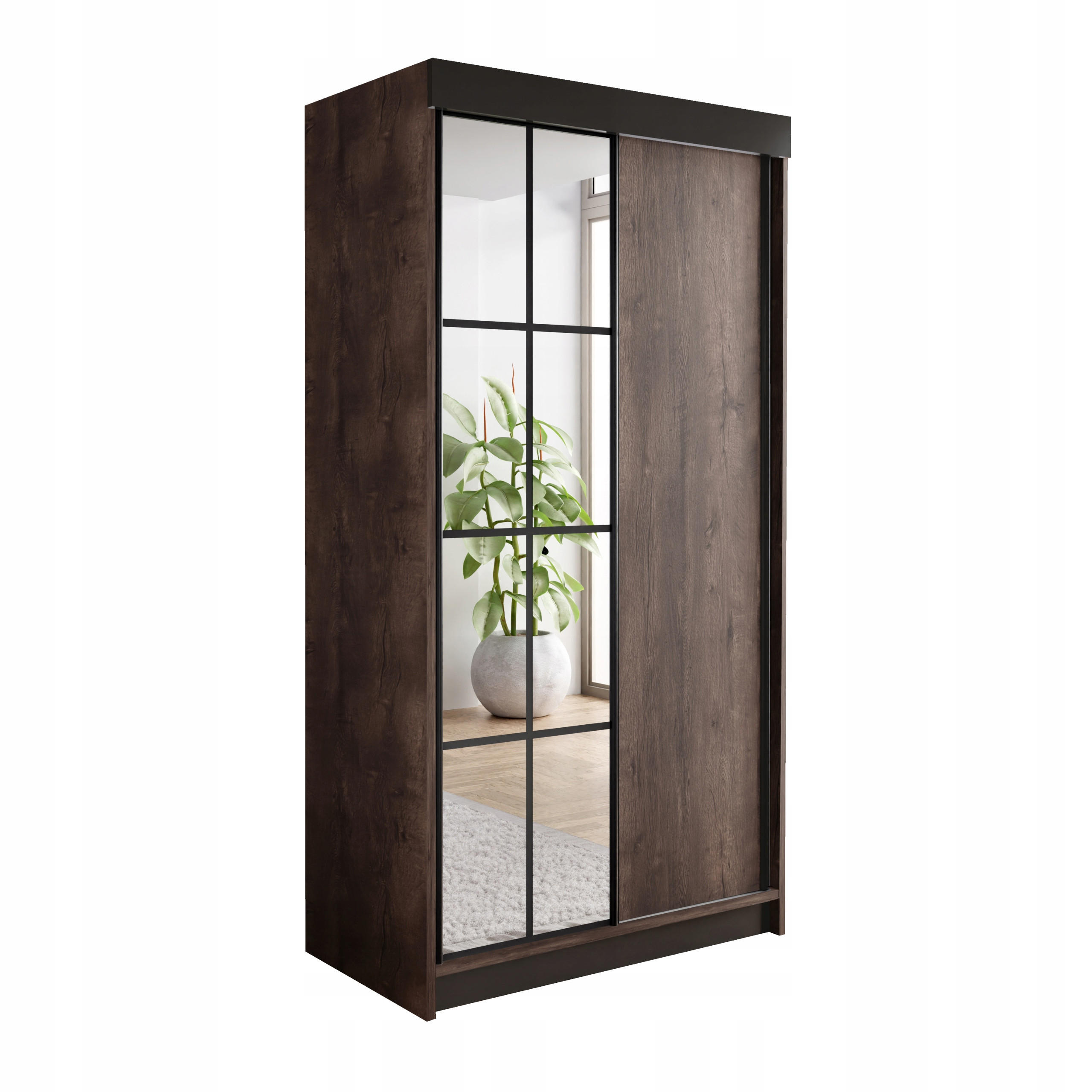 SIFONIER CU USI GLISANTE ARI 1 - 100x200x62 cm - Frasin Inchis