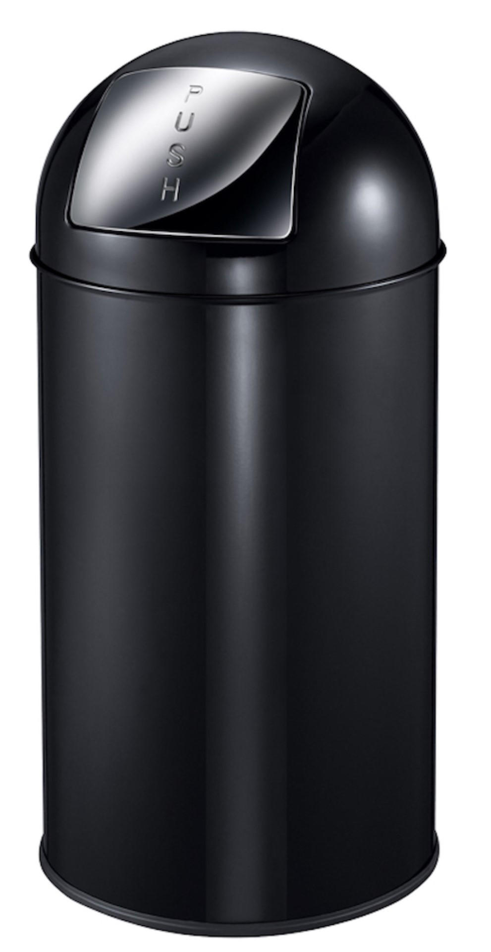 Proregal Mülleimer Schwarz, Silber 34x74x34 cm