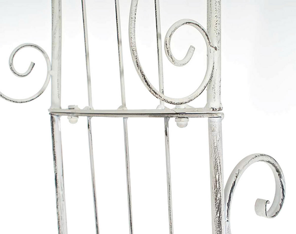 ROSENBOGEN Metall Antik Weiß - Weiß, Metall (143/248/30cm) - CLP