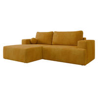 ECKSOFA Mivo, Seite: Links - Gelb/Schwarz, Holz/Kunststoff (266/163cm) - MIRJAN24