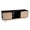 TV-LOWBOARD mit Eiche-Dekor, 2 Türen, modern, Schwarz-Beige 150x40x55 cm - Eichefarben/Schwarz, Holz (150/55/40cm) - KADIMA DESIGN