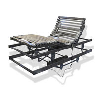 LATTENROST für Pflegebetten, mit motorischer Kopf-& Fußteil bzw. Höhenverstellung, Größe: 80x190 - Anthrazit, Holz (80/190cm) - Betten-ABC