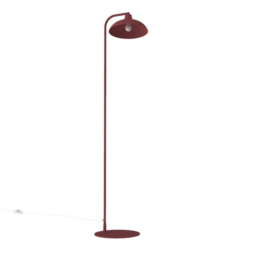 STEHLEUCHTE Parigina - Rot, Metall (40/30/165cm) - Lumicom
