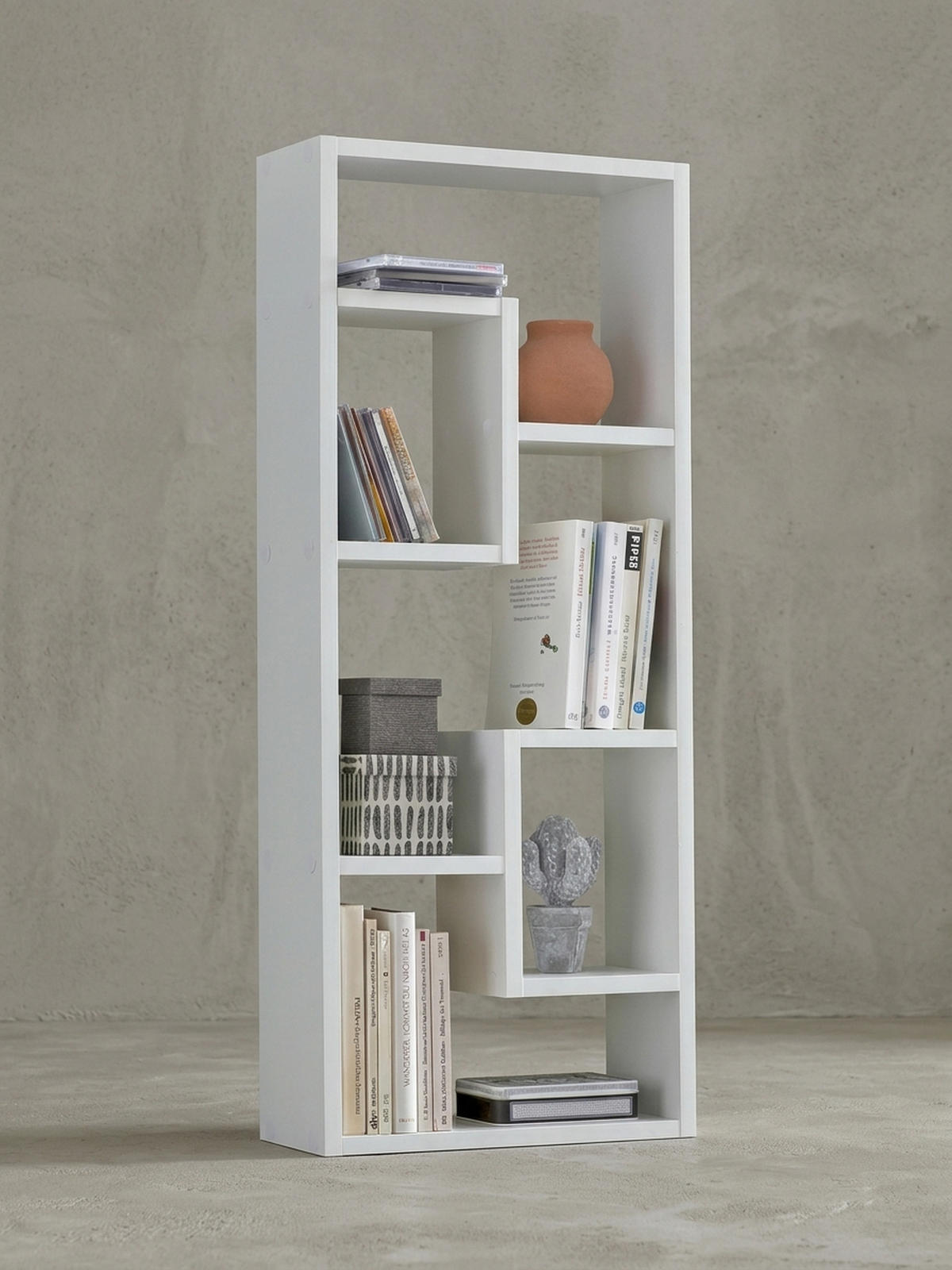 WANDREGAL ITTER Spanplatte Freischwebend Modern, Weiß 36x15x90 cm - Weiß, Holz (36/90/15cm) - KADIMA DESIGN