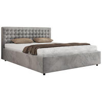 POLSTERBETT PAVO CLASSIC 200/200 - Hellgrau Velvet - Multipocket-Matratze - Hellgrau, Textil (200/200cm) - MKS