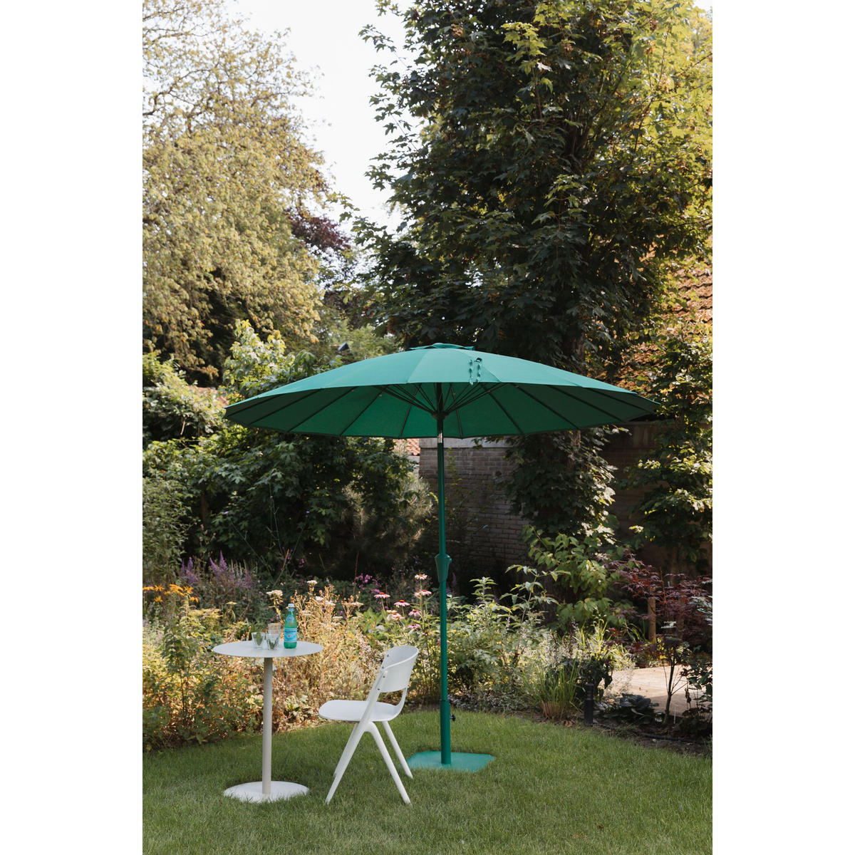 SONNENSCHIRMSTÄNDER Sunshine Grün - Grün, Metall (50/50cm) - Zuiver