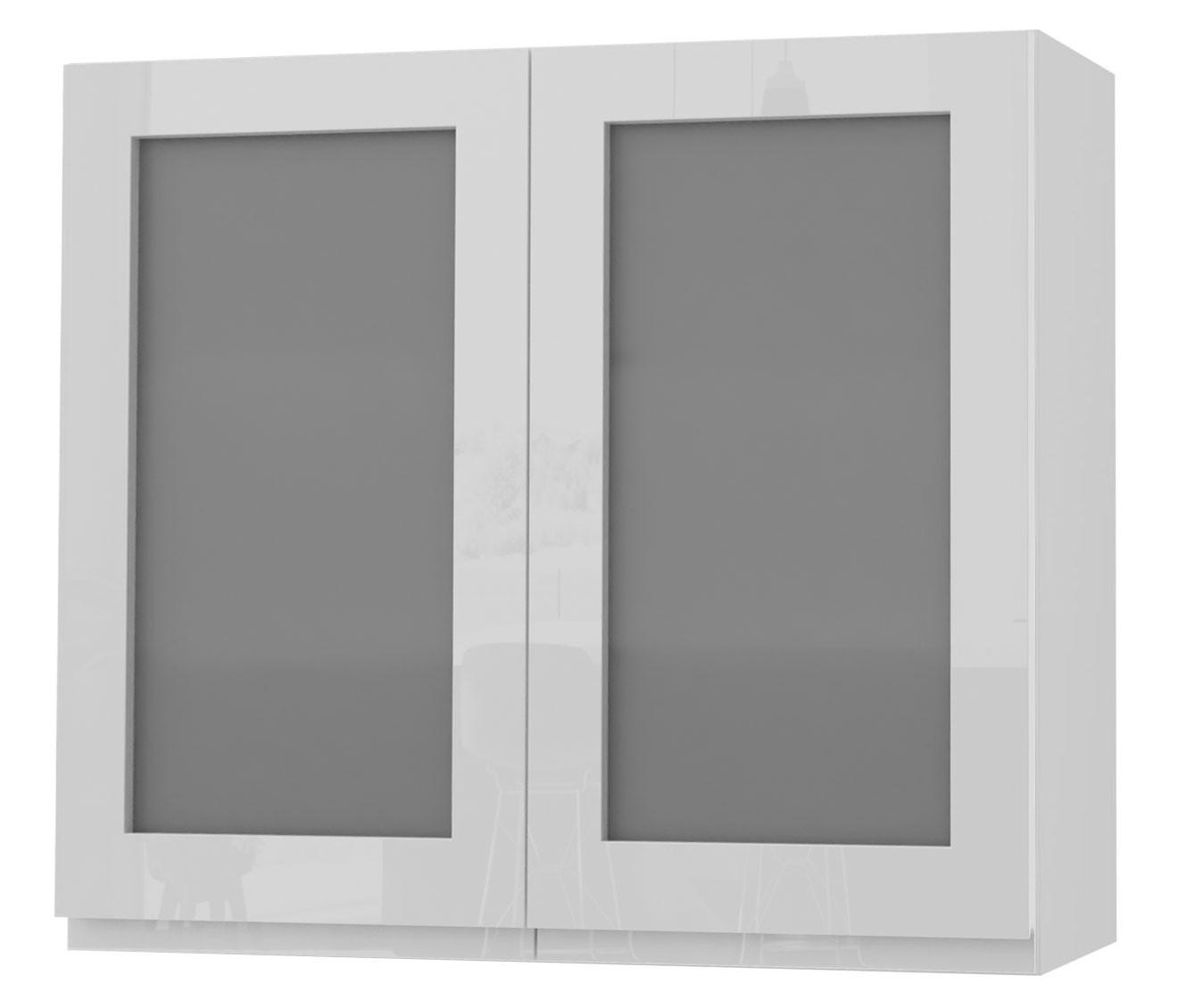 HÄNGESCHRANK Florence W3S/80 Weiß / RAL 9003 signalweiß HG 80 / 32,5 / 72cm - Weiß Hochglanz/Weiß, Holz/Holzwerkstoff (80/72/32.5cm) - Feldmann-Wohnen