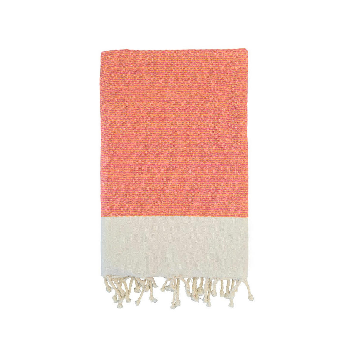 HAMAMTUCH Traditionelles Waffelgewebe Orange 200x200 190g/m² - Athena Orange XL - Orange, Textil (200/200cm) - LE COMPTOIR DE LA PLAGE