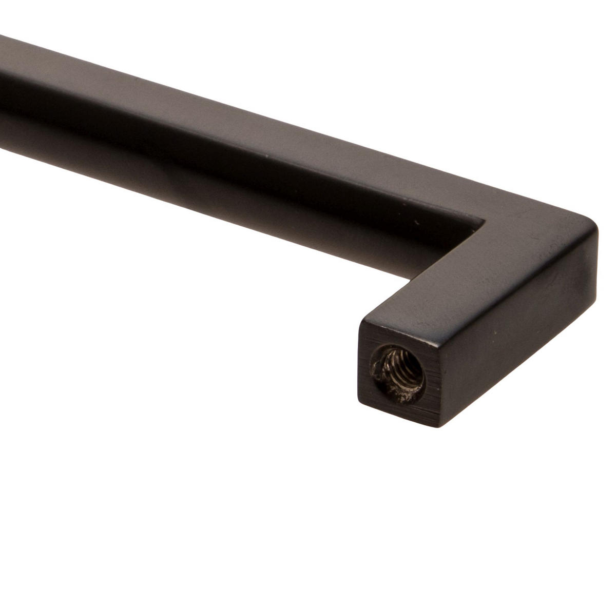 MÖBELGRIFF BA 160mm, Küchengriff Schwarz matt, Schrankgriff schmal - Schwarz, Metall (0.9/2.75/16.8cm)