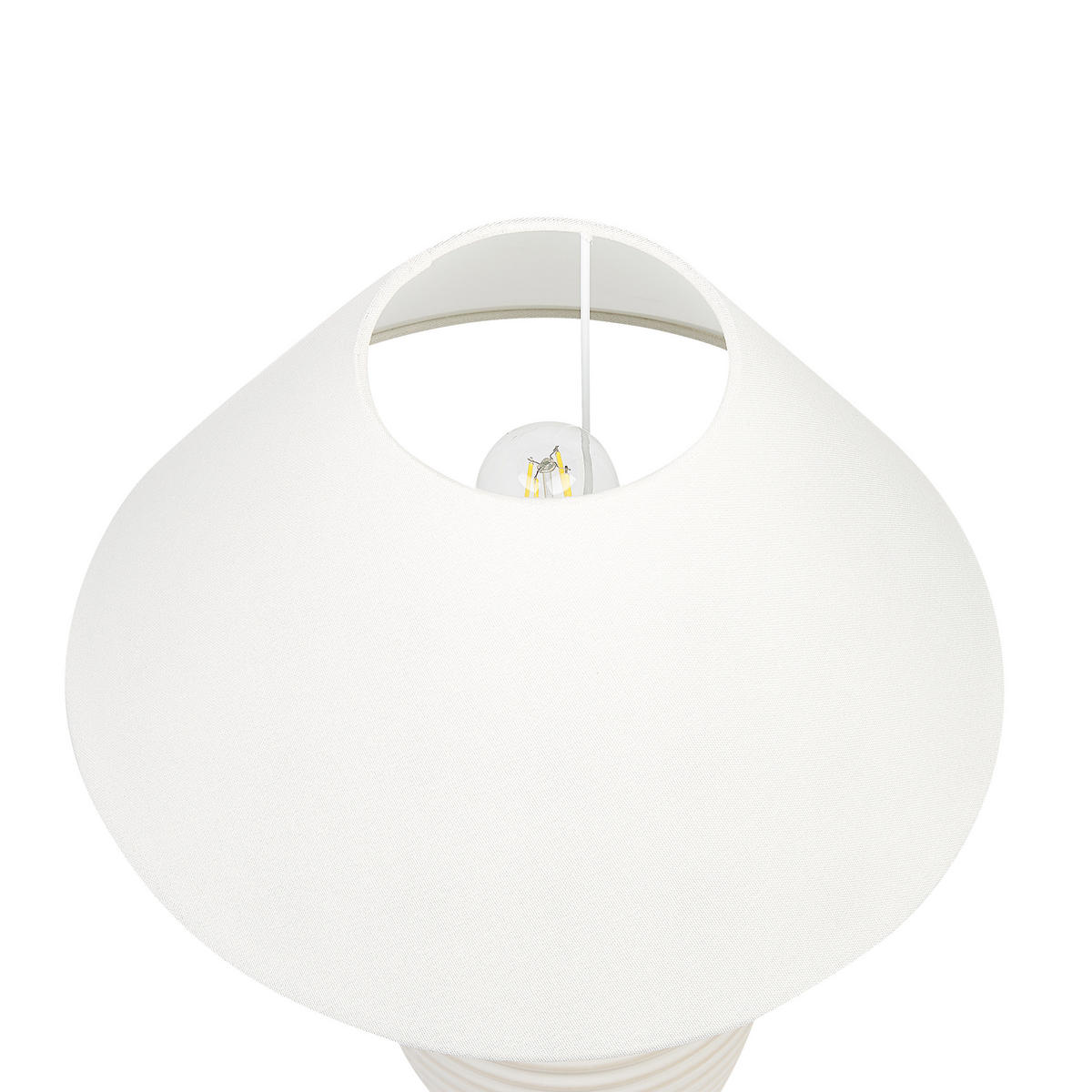 TISCHLAMPE Celeste 34/34/56 cm - Beige, Keramik (34/34/56cm) - Beliani