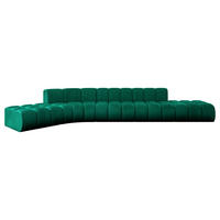 ECKSOFA modulares Sofa Solven-L2 - 471x174x70 cm Grün - Dunkelgrün, Holzwerkstoff/Textil (471/174cm) - ALTDECOR