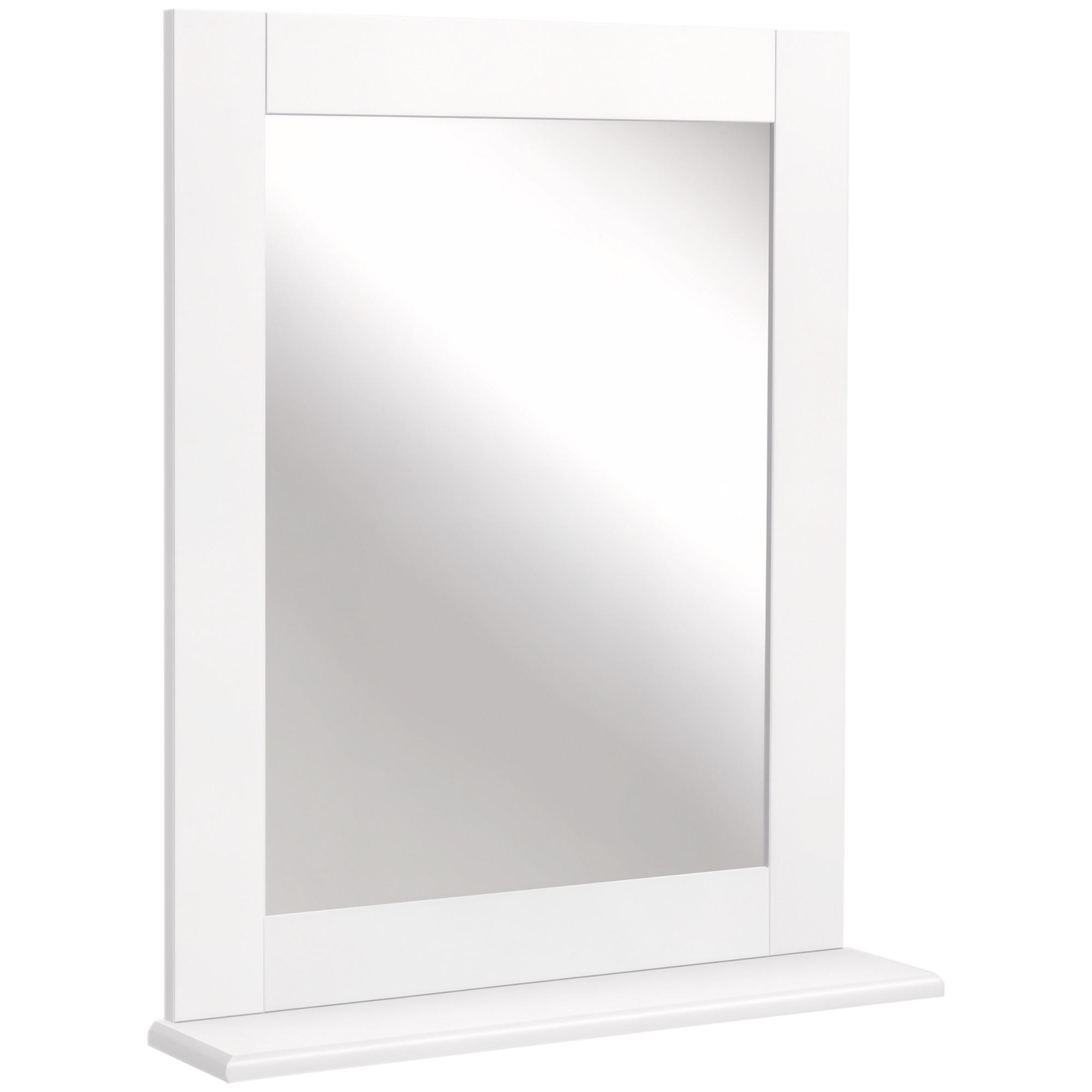 SPIEGELSCHRANK , mit Ablagefläche, 50 x 11,5 x 60 cm ,weiß - Weiß, Glas (50/60/11.5cm) - Vallsero