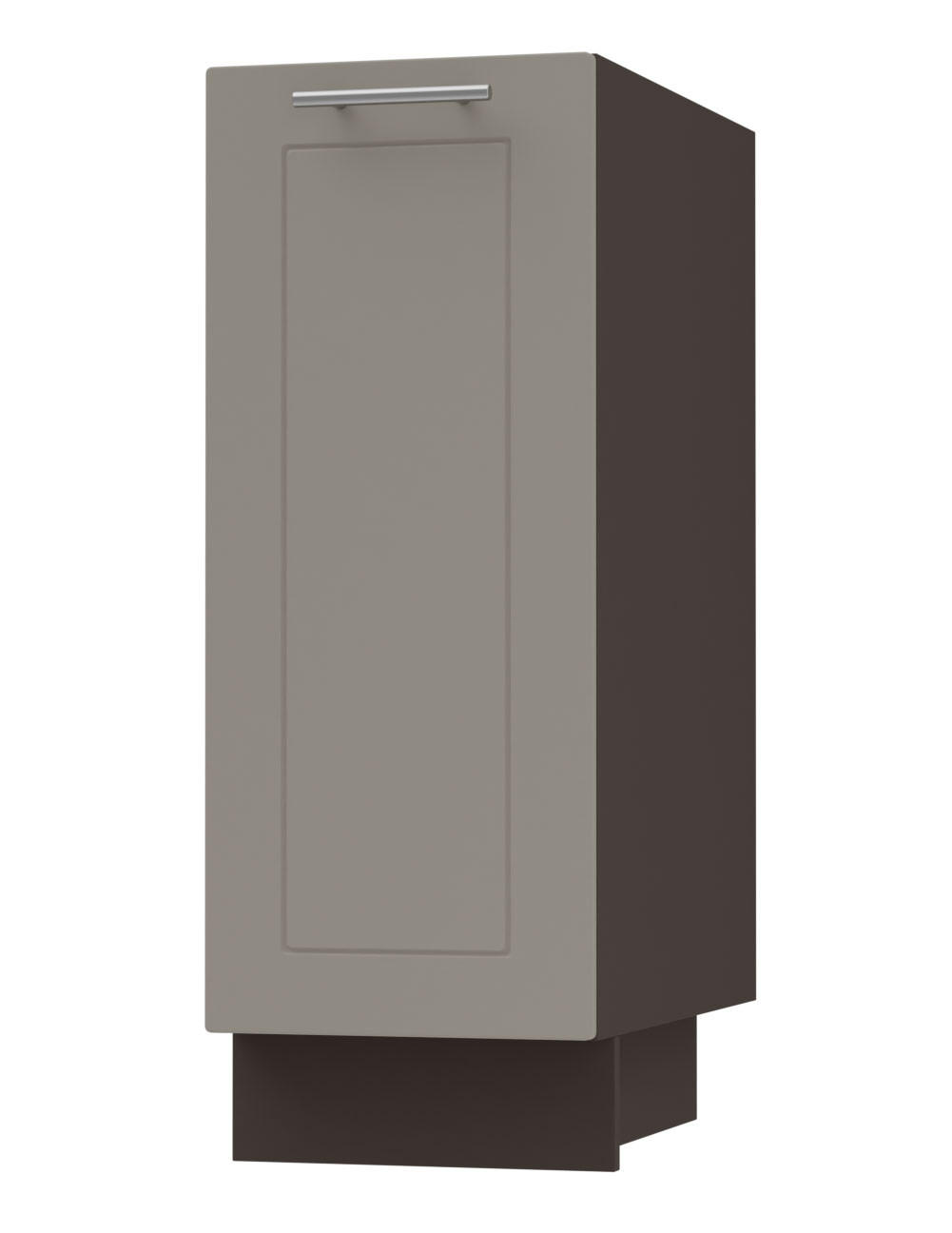 KÜCHENUNTERSCHRANK Kvantum D1D/30 Beige Matt / Lava Matt 30 / 50 / 82cm - Dunkelgrau/Beige, Holz/Holzwerkstoff (30/82/50cm) - Feldmann-Wohnen