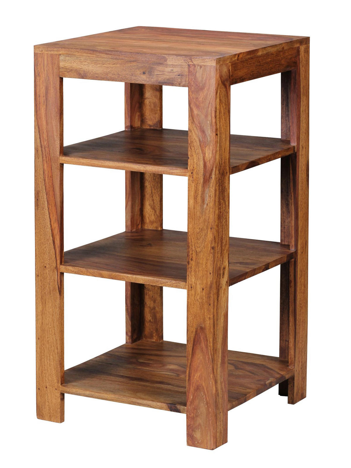 BÜCHERREGAL Massivholz Handgefertigt Pflegeleicht, Braun 44x44x80 cm - Braun, Holz (44/80/44cm) - KADIMA DESIGN