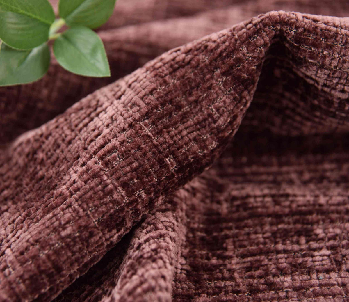 VORHANG Chenille Riga 245x140 cm Himbeere - Weinrot, Textil (140/245cm) - Gardinenbox