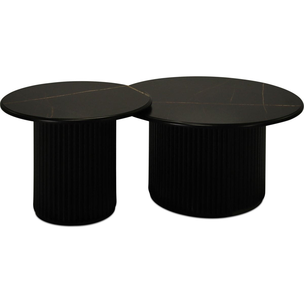 COUCHTISCHE 2er Set Schwarz - Schwarz, Holzwerkstoff (80/80/45cm) - Furnhouse